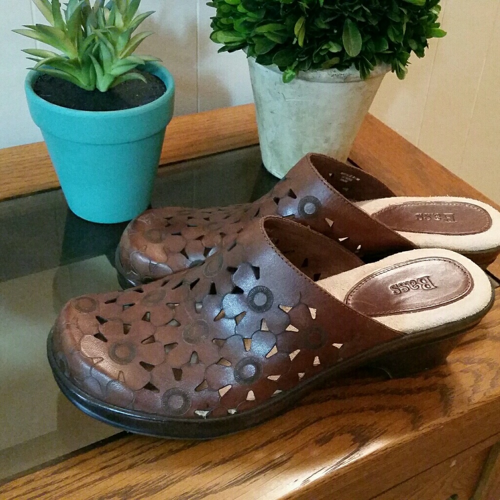 Leather Bass Brand Clogs